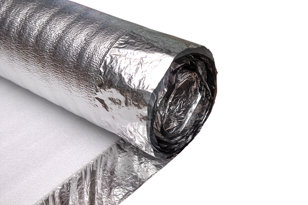 3mm white EPE foam with silver film 20/m2 per roll